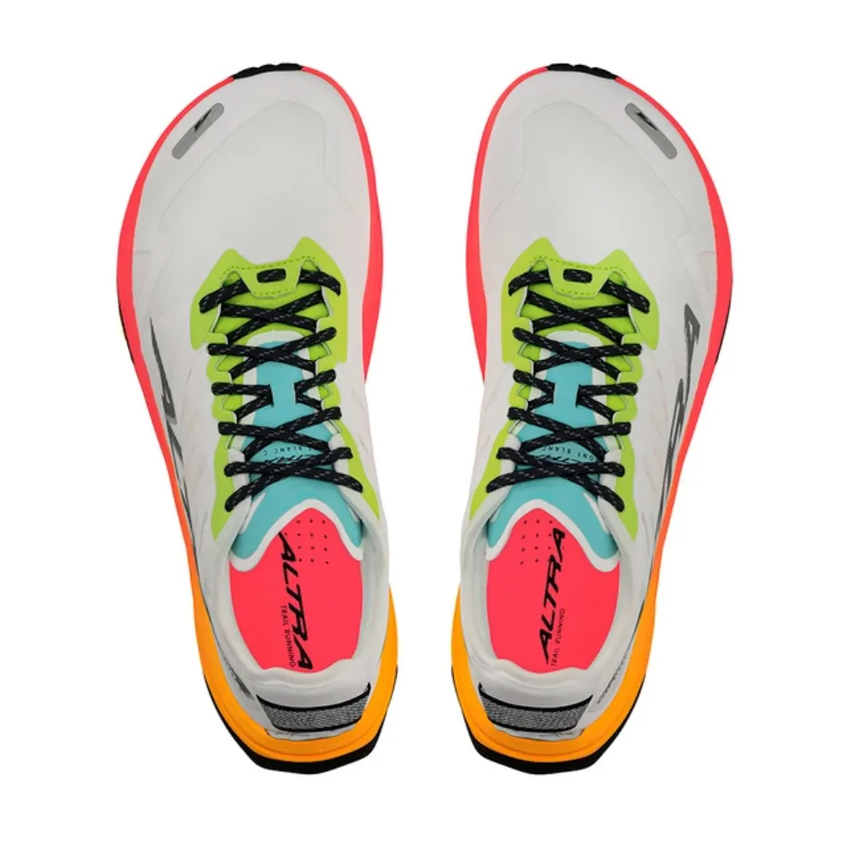 Altra Men's Mont Blanc Carbon Trail Running Shoes in White/Orange AW25 amateur friendliness hard - wearing outsole shoes