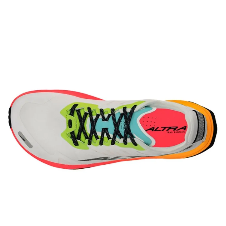 Air Cushioning indoor sole Altra Men's Mont Blanc Carbon Trail Running Shoes in White/Orange AW25