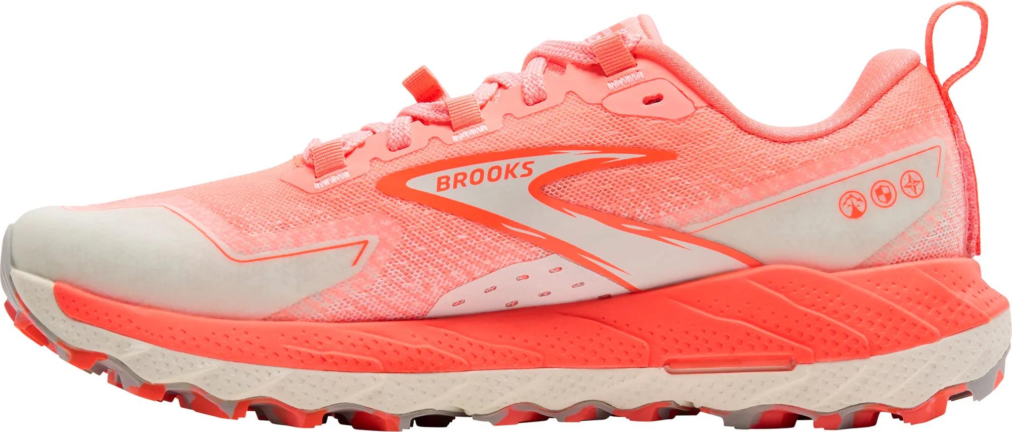 Action Pack Shock zones are mapped for key impact points Brooks Cascadia 18 Womens Trail Running Shoes - Orange