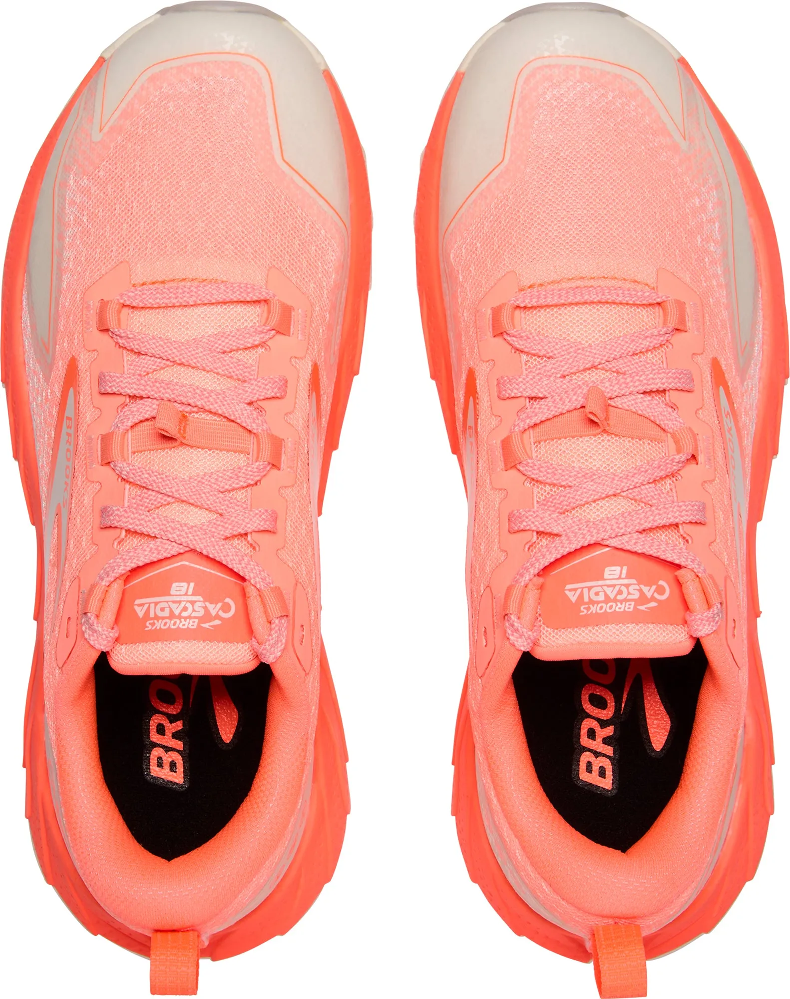 Sport Function Tough Material Brooks Cascadia 18 Womens Trail Running Shoes - Orange