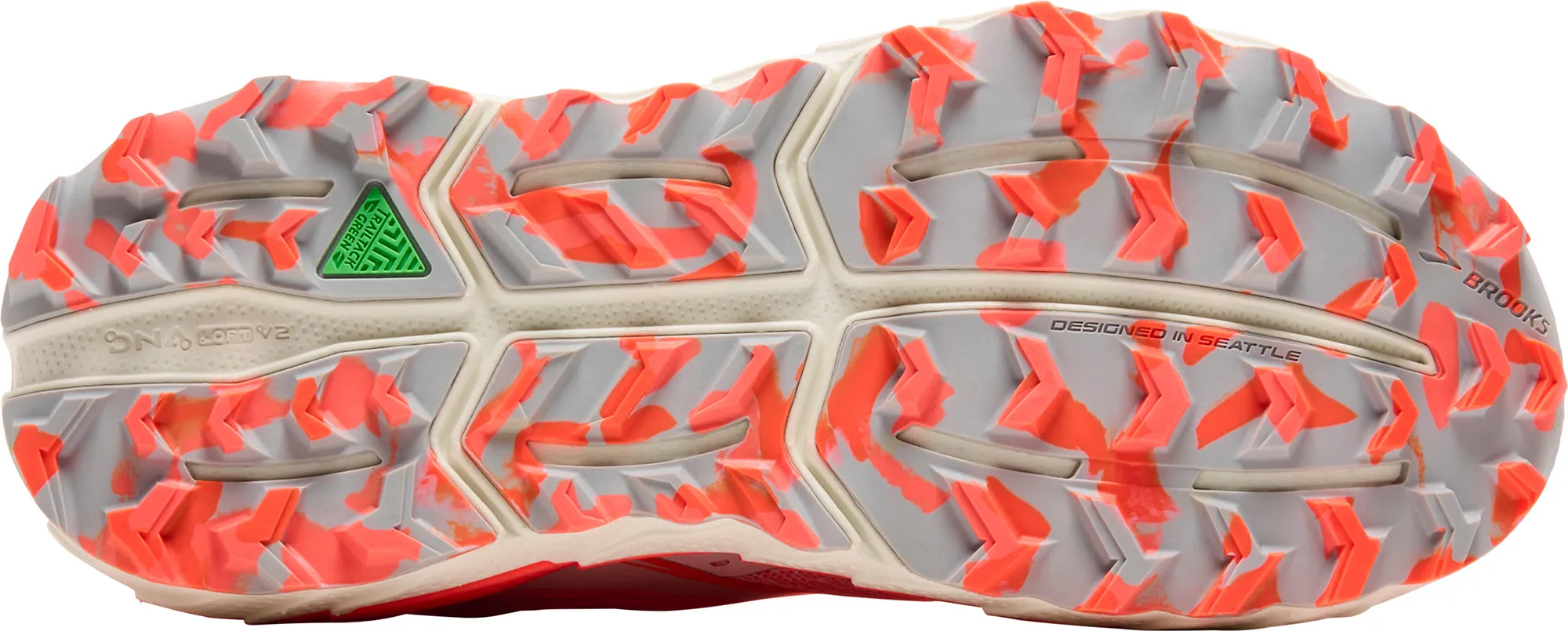 Brooks Cascadia 18 Womens Trail Running Shoes - Orange Walk Friendly Flex Comfort