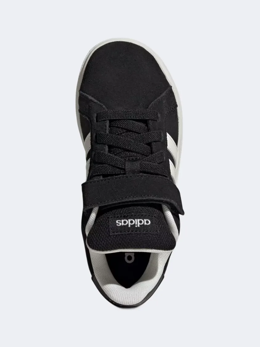 Heel Safe Eva Midsole Adidas Grand Court 00S Ps Sportswear Shoes Black/White