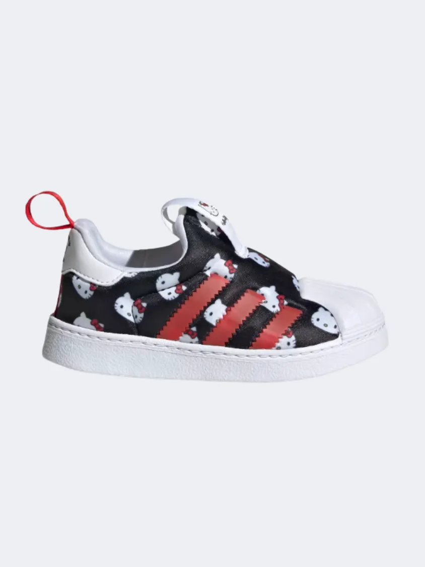Adidas HELLO KITTY SUPERSTAR 360 INFANT-GIRLS ORIGINAL shoes White /Black/Red Gel Soft Zip Up