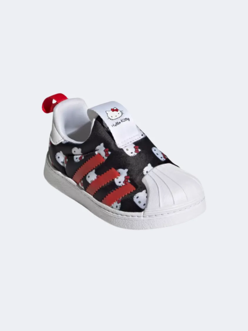Adidas HELLO KITTY SUPERSTAR 360 INFANT-GIRLS ORIGINAL shoes White /Black/Red Queen Touch