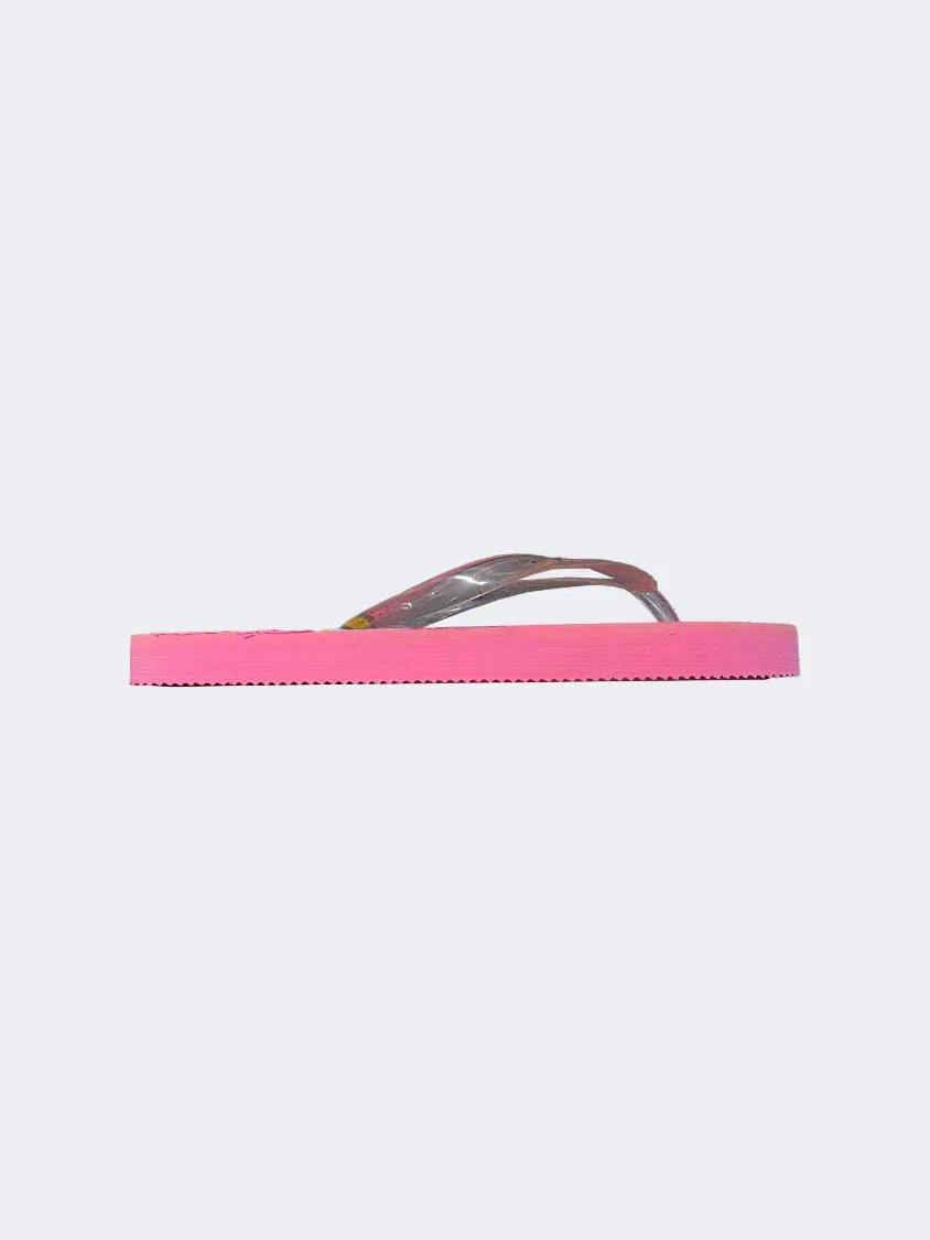 Leg Long Fit Oil And Gaz Sheet Kids Beach Slippers Pink