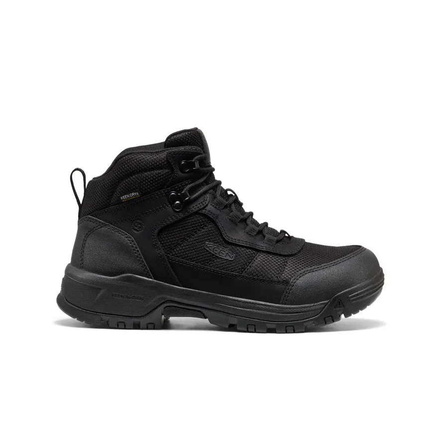 Men's Skokie Waterproof Work Boot (Soft Toe)  |  Black/Black Strap Mode Light Step