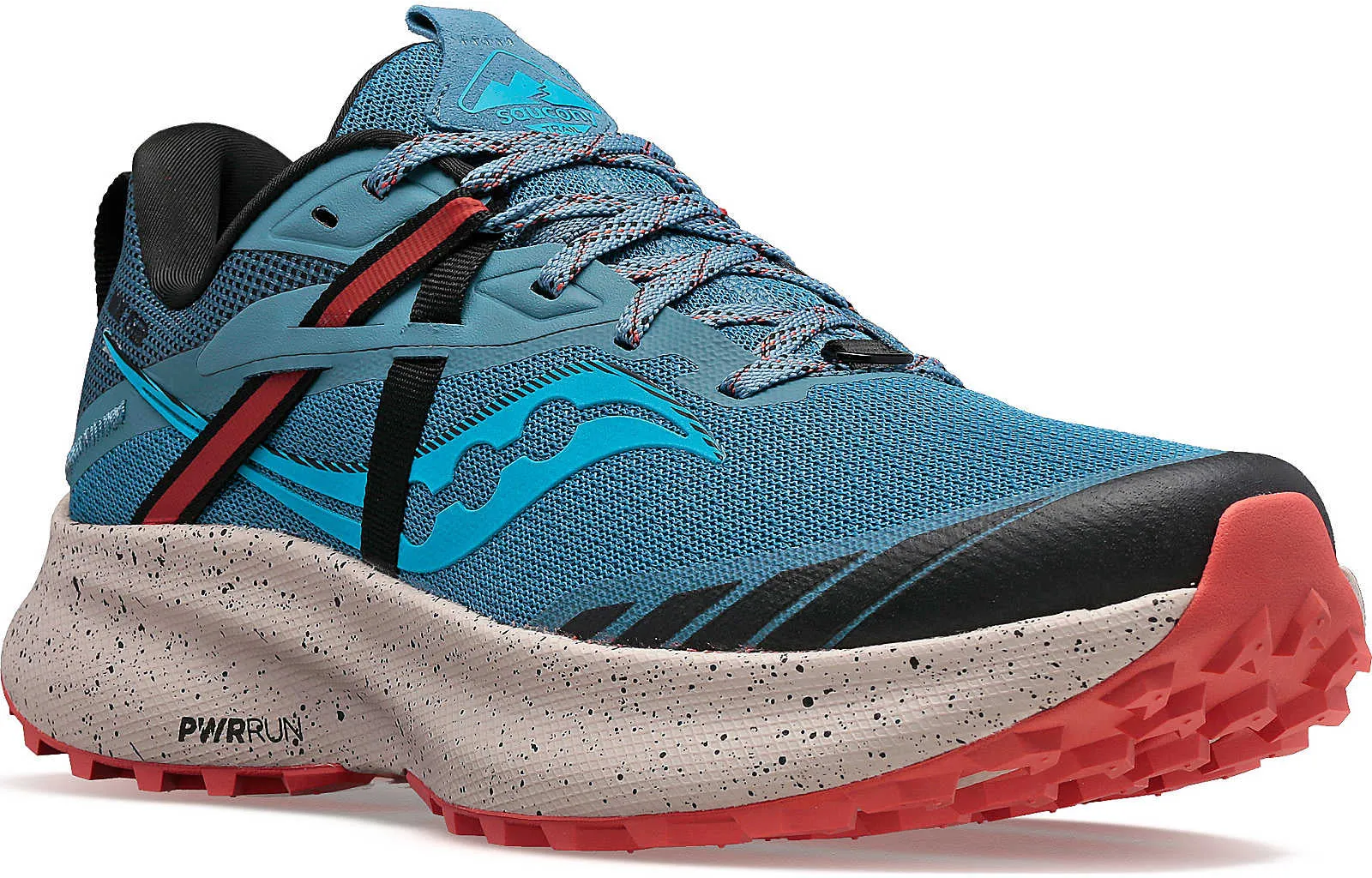 Sweat Resistant Saucony Ride 15 TR Womens Trail Running Shoes - Blue