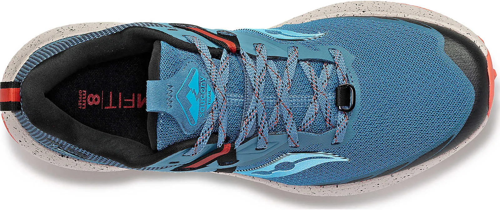 Smooth Jogging Body Balance Saucony Ride 15 TR Womens Trail Running Shoes - Blue