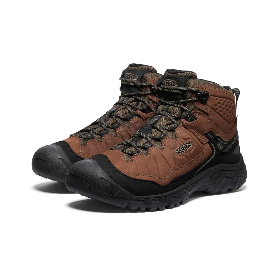 Men's Targhee IV Wide Waterproof Hiking Boot  |  Bison/Black Tear Resistant