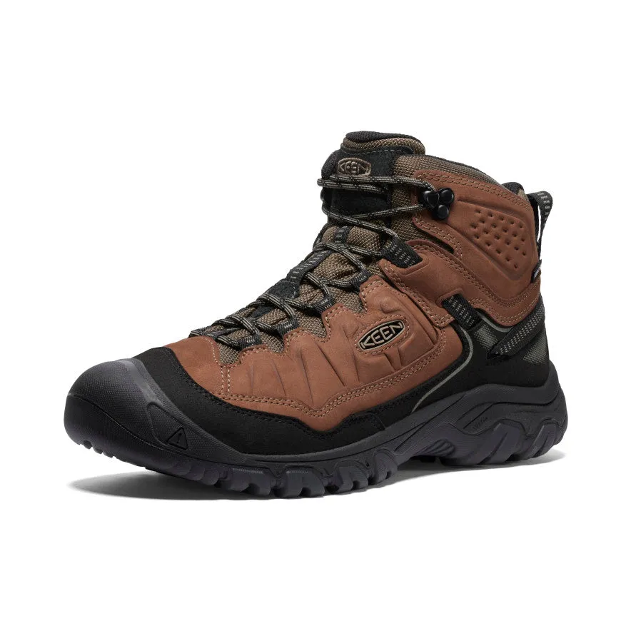 Men's Targhee IV Wide Waterproof Hiking Boot  |  Bison/Black Balanced waterproof
