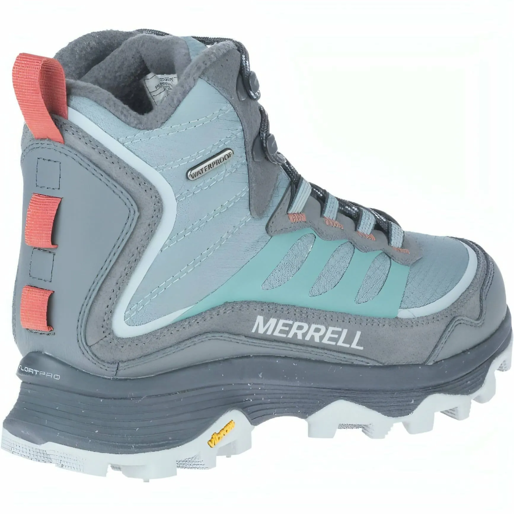 Merrell Moab Speed Thermo Mid Waterproof Womens Walking Boots - Grey Backpacking Ready Firm support
