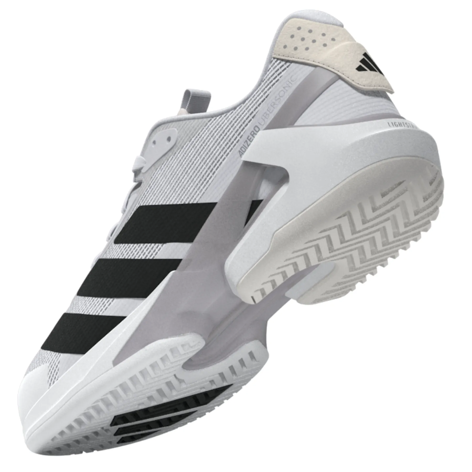 Performance Wear Adidas Adizero Ubersonic 5M Men Tennis Shoes - Cloud White / Core Black / Silver Metallic