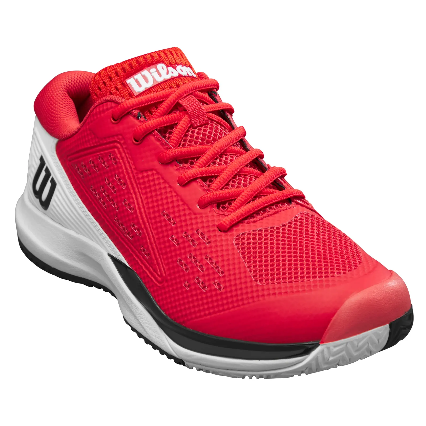 City Runners Elastic Band Wilson Rush Pro Ace Mens Tennis Shoes - Red/White/Black