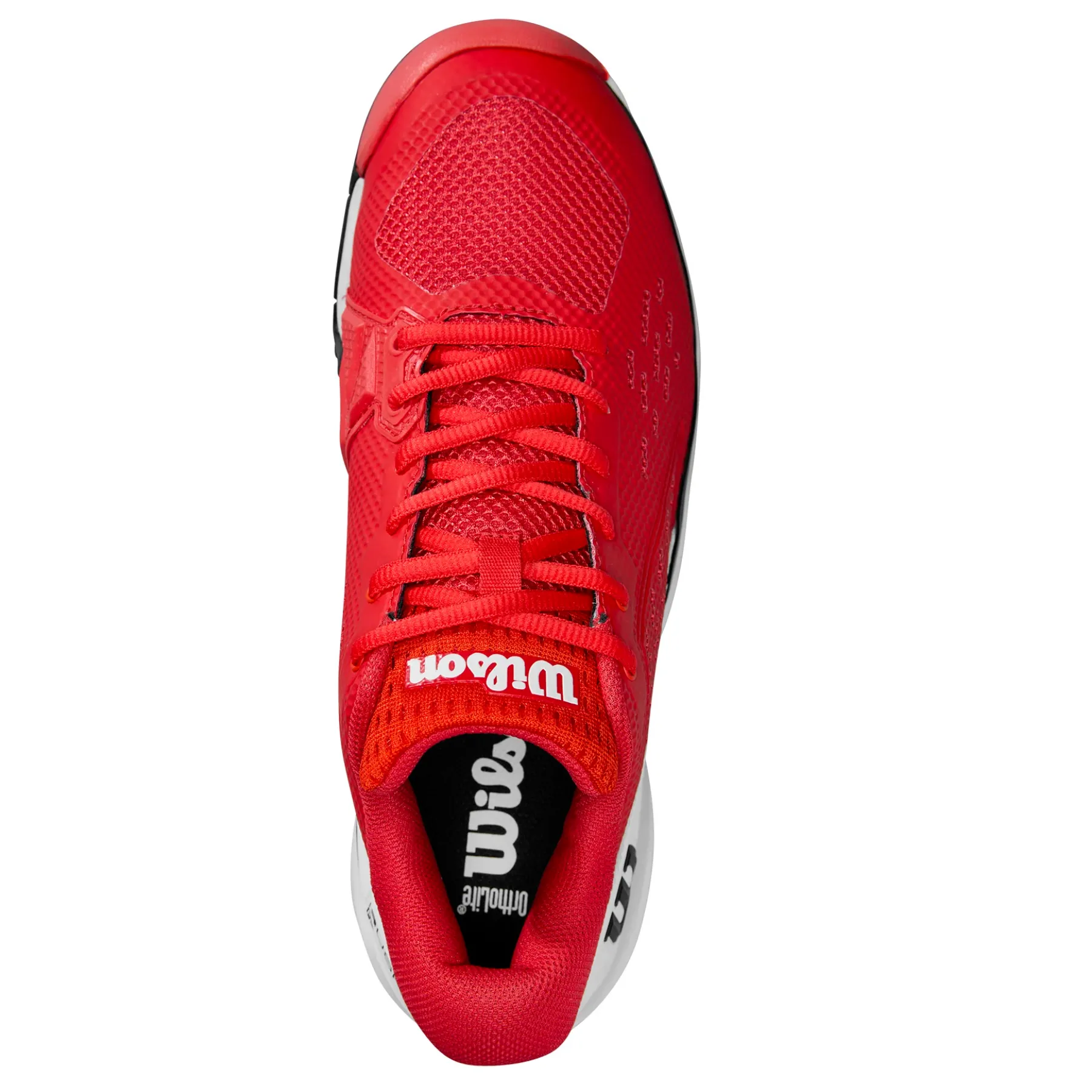 Wilson Rush Pro Ace Mens Tennis Shoes - Red/White/Black Adjustable Laces Stylish Design