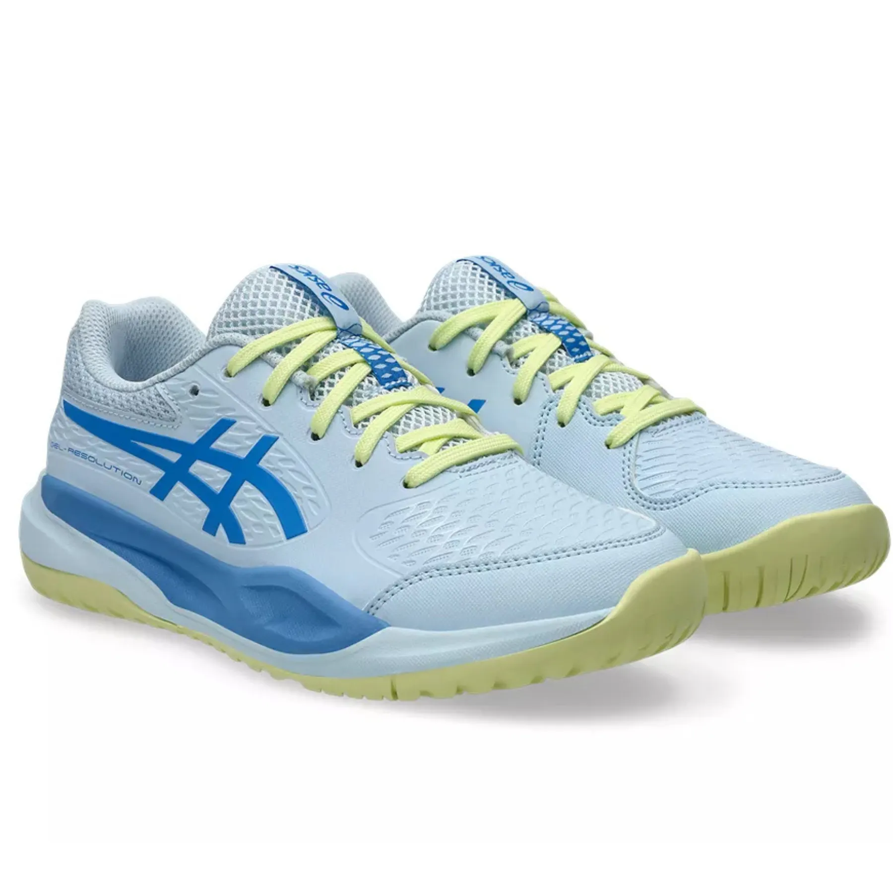Unisex style Urban Style Asics Gel Resolution X GS Tennis Shoes - Light Blue / Blue Coast