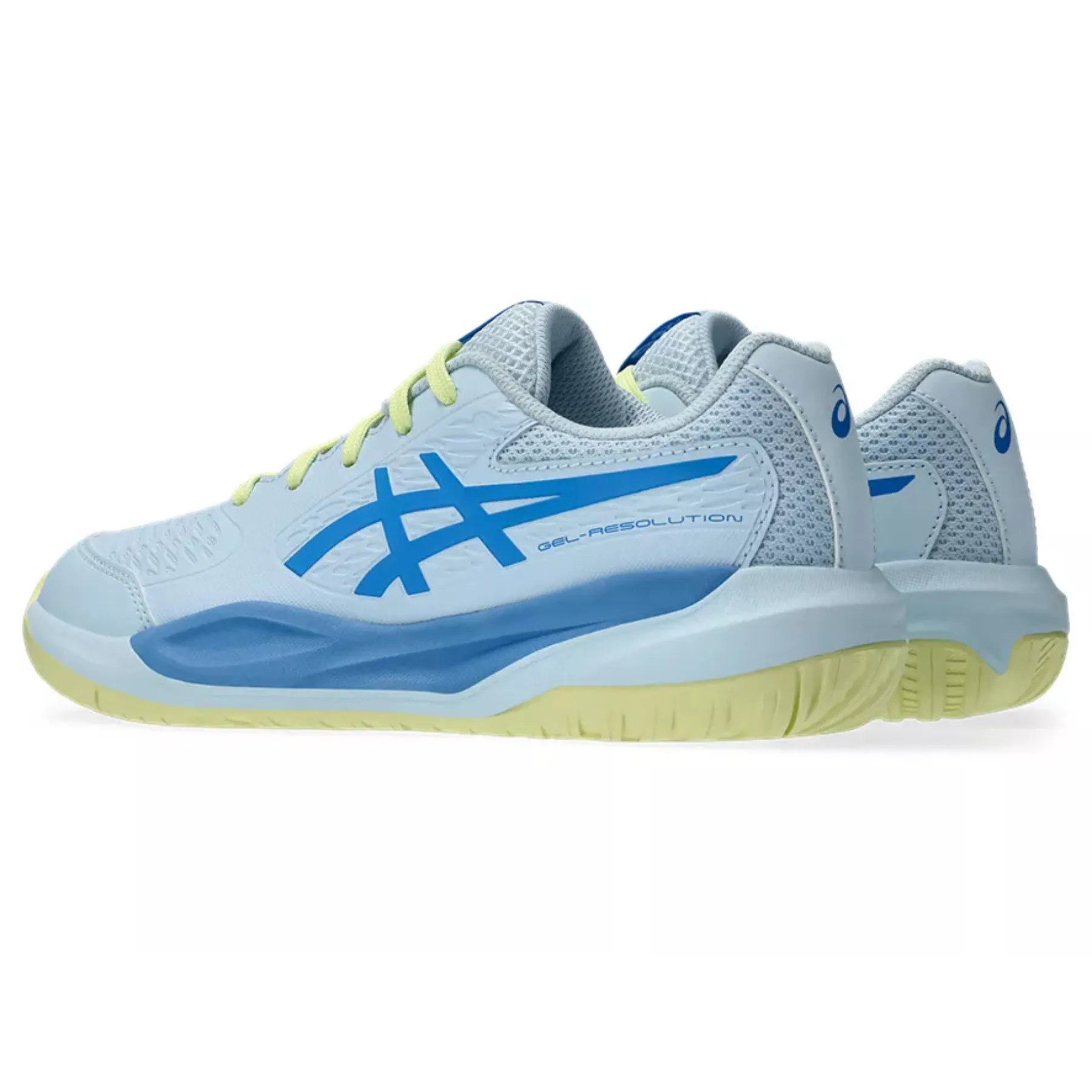 Breathable Asics Gel Resolution X GS Tennis Shoes - Light Blue / Blue Coast