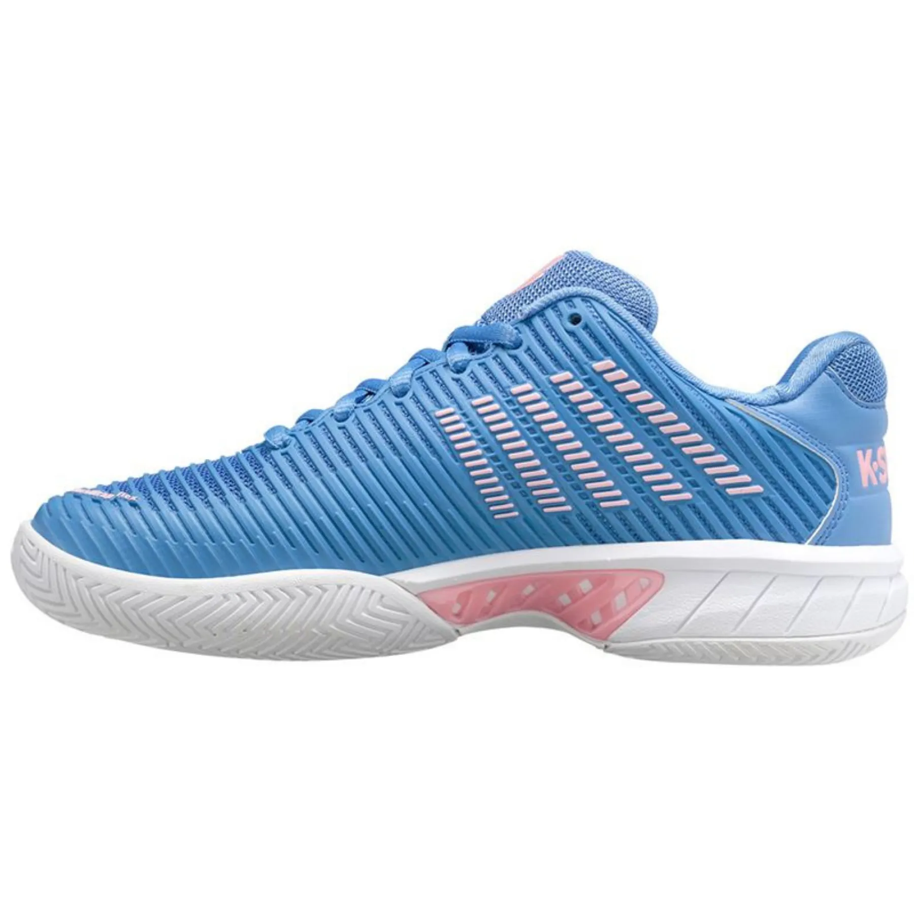 K Swiss Hypercourt Express 2 Silver Lake Blue/White/Orchid Pink Women Tennis Shoes Urban Running