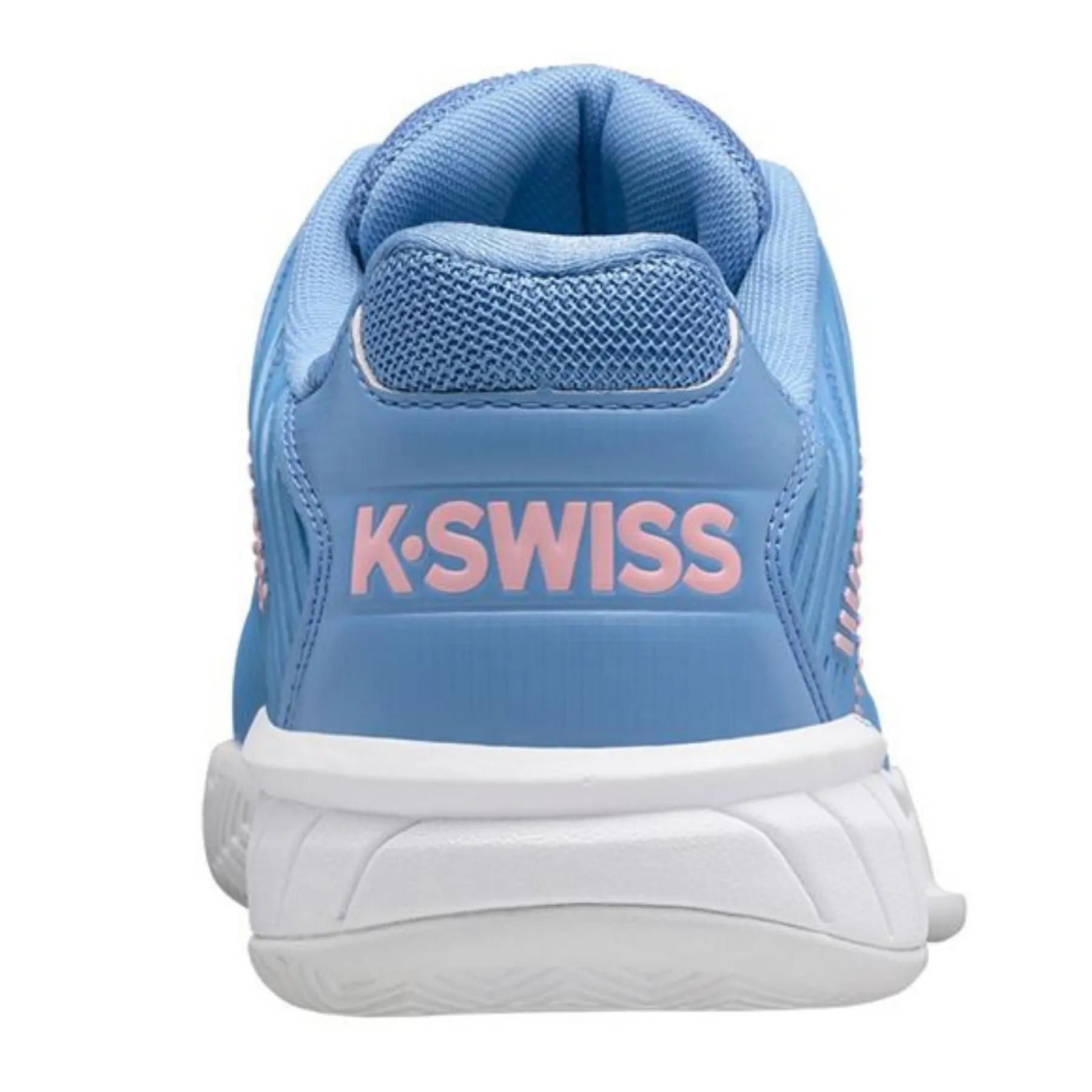 K Swiss Hypercourt Express 2 Silver Lake Blue/White/Orchid Pink Women Tennis Shoes Soft Interior