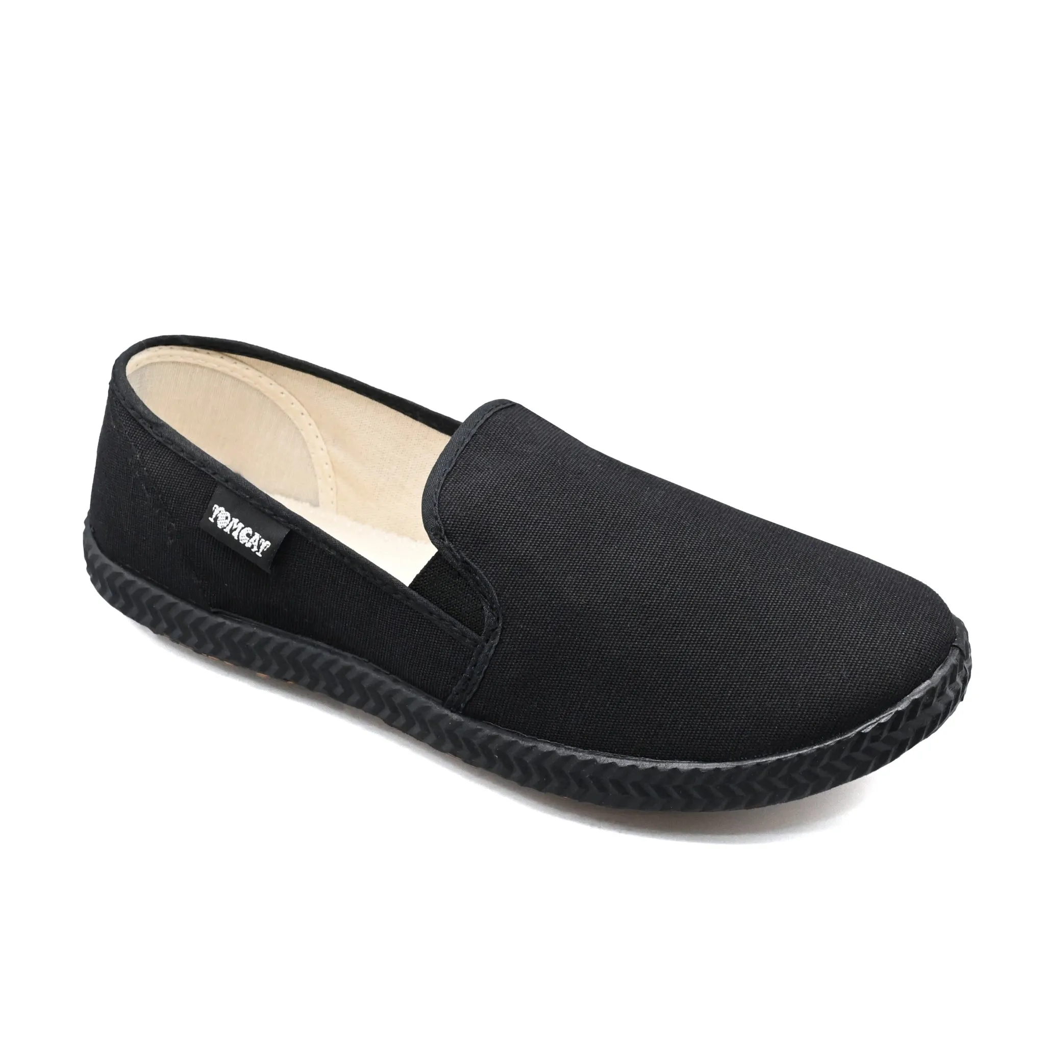 Tomcat Slip On Canvas Shoes - Black (37-42) Rain Jog mesh material