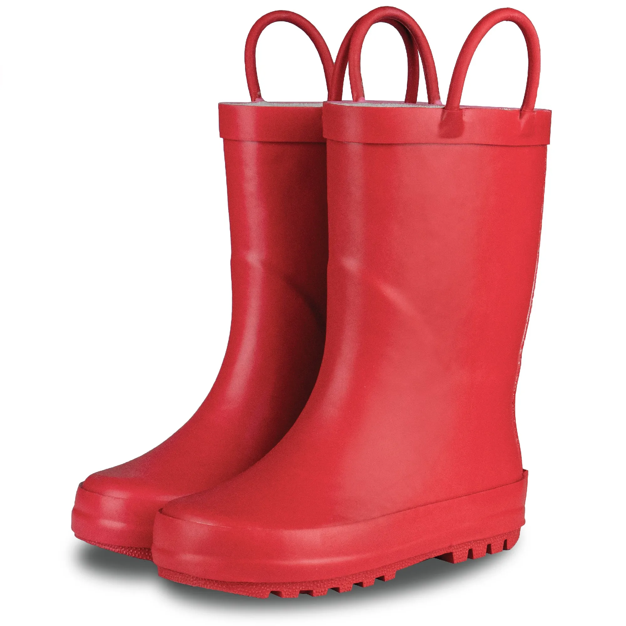 Cherry Red Matte Rain Boots Winter Safe Footwear for Outdoor Comfort