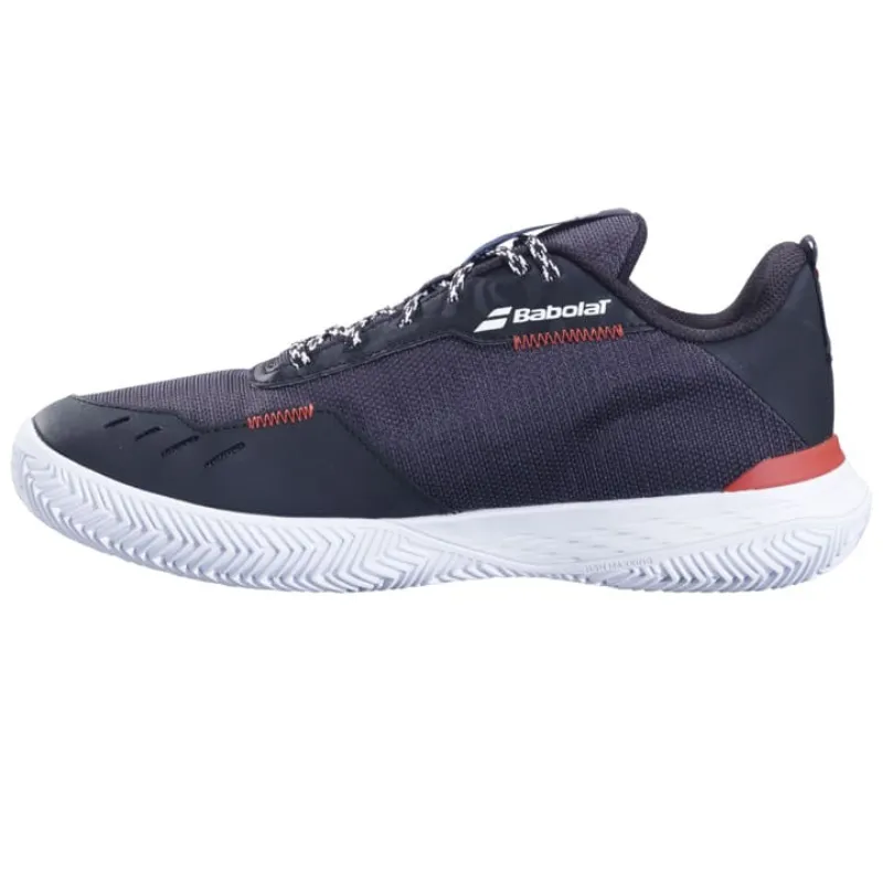 Babolat  SFX Evo Clay Men  Tennis Shoes - Black/Fiesta Red Cushioned Feel