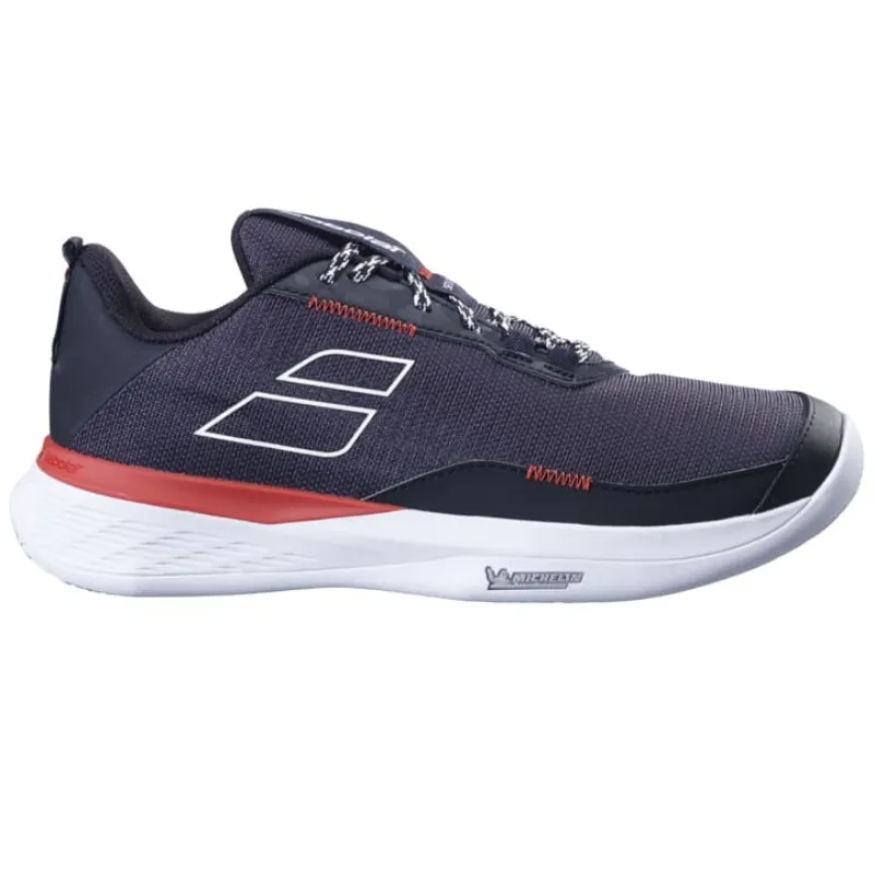 Babolat  SFX Evo Clay Men  Tennis Shoes - Black/Fiesta Red Cushion Base Air Cushion