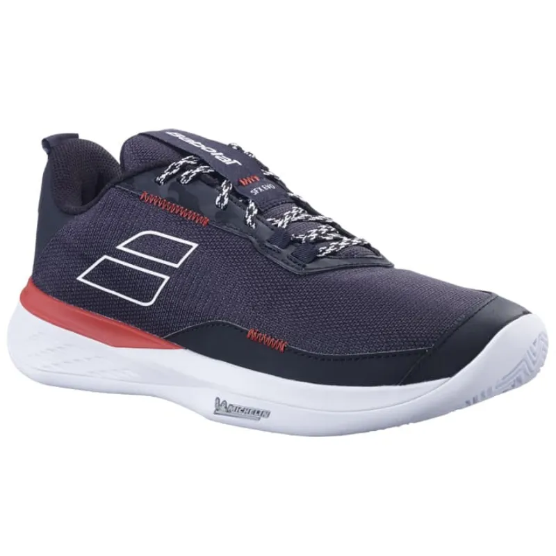 Babolat  SFX Evo Clay Men  Tennis Shoes - Black/Fiesta Red Indoor Comfort Step