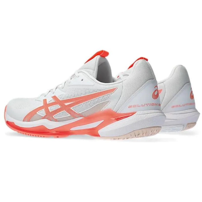Asics Solution Speed FF 3 Women's Tennis Shoes - White/Sun Coral Zip Up Design Performance Mesh