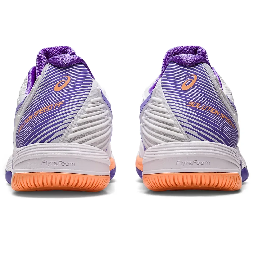 Cushioned Feel High Quality Asics Women Solution Speed FF 2 Tennis Shoes - White/Amethyst