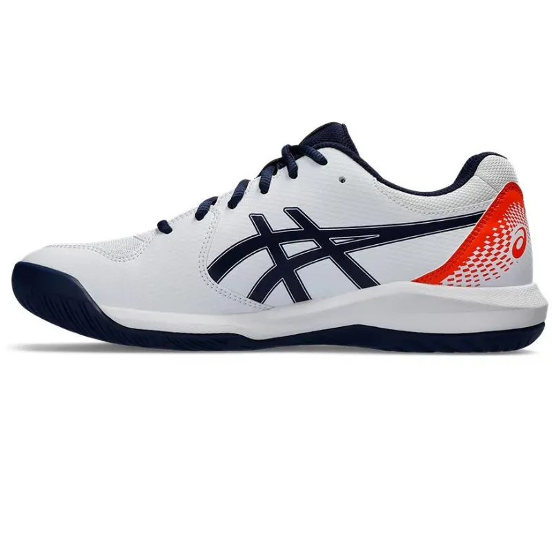 Asics GEL-DEDICATE 8 White/Blue Expanse Mens Tennis Shoes Motion Wear Urban Walk