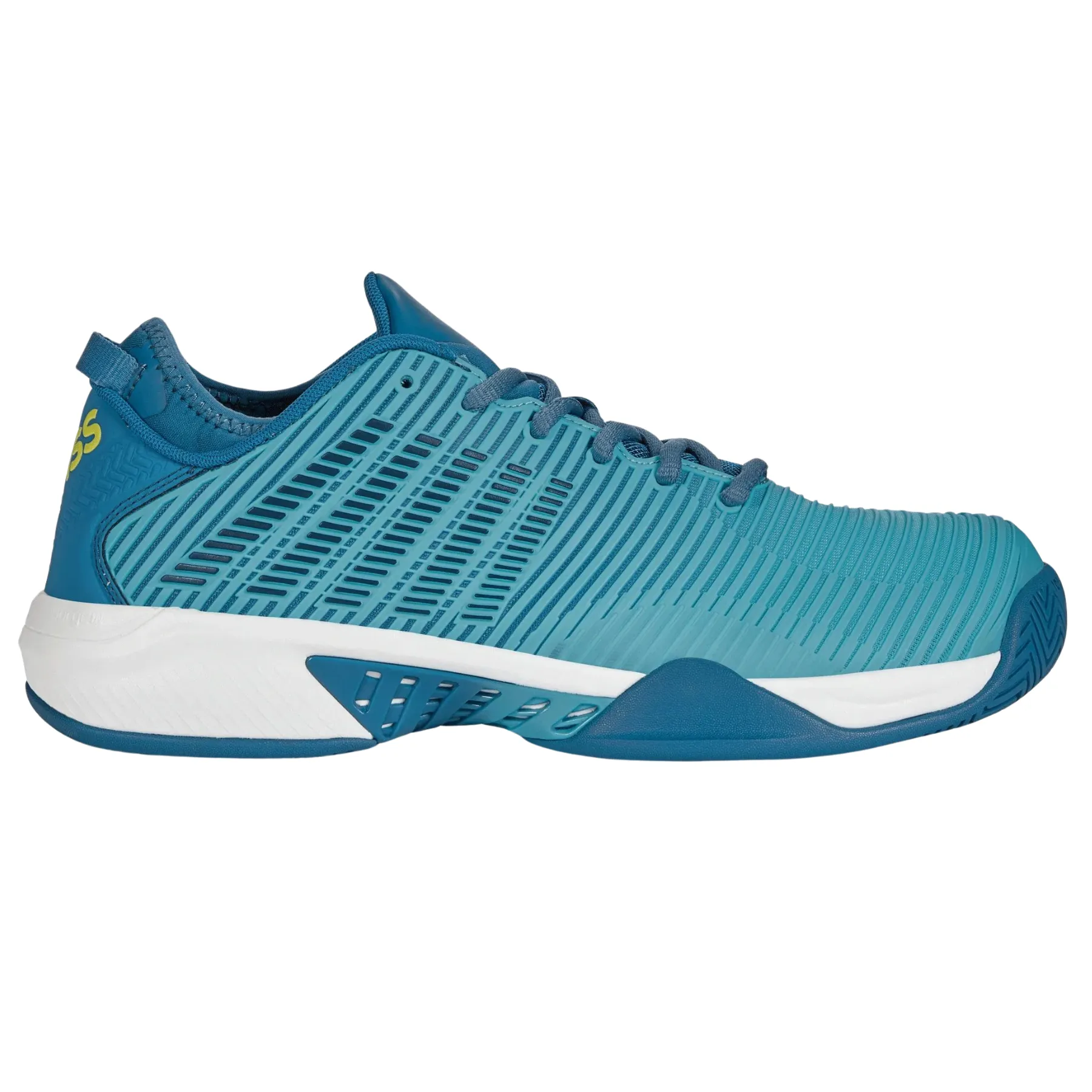 K Swiss Hypercourt Supreme Mens Tennis Shoes - Scuba Blue/Celestial/Brilliant White Ventilated Sides