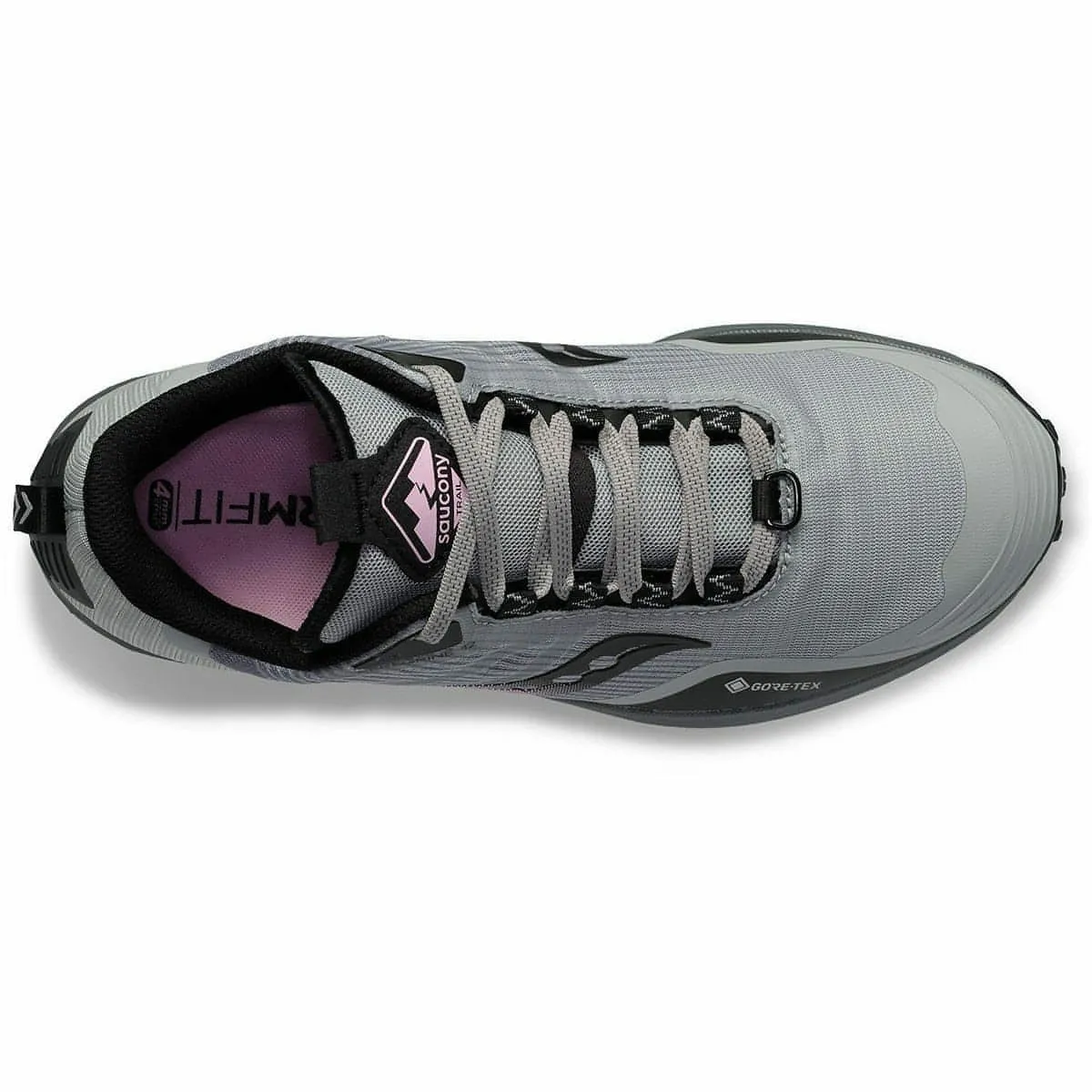 Layer Support Saucony Peregrine 12 GORE-TEX Womens Trail Running Shoes - Grey