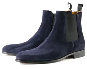 Eastwood Chelsea Boot Navy Blue Suede Modern Twist