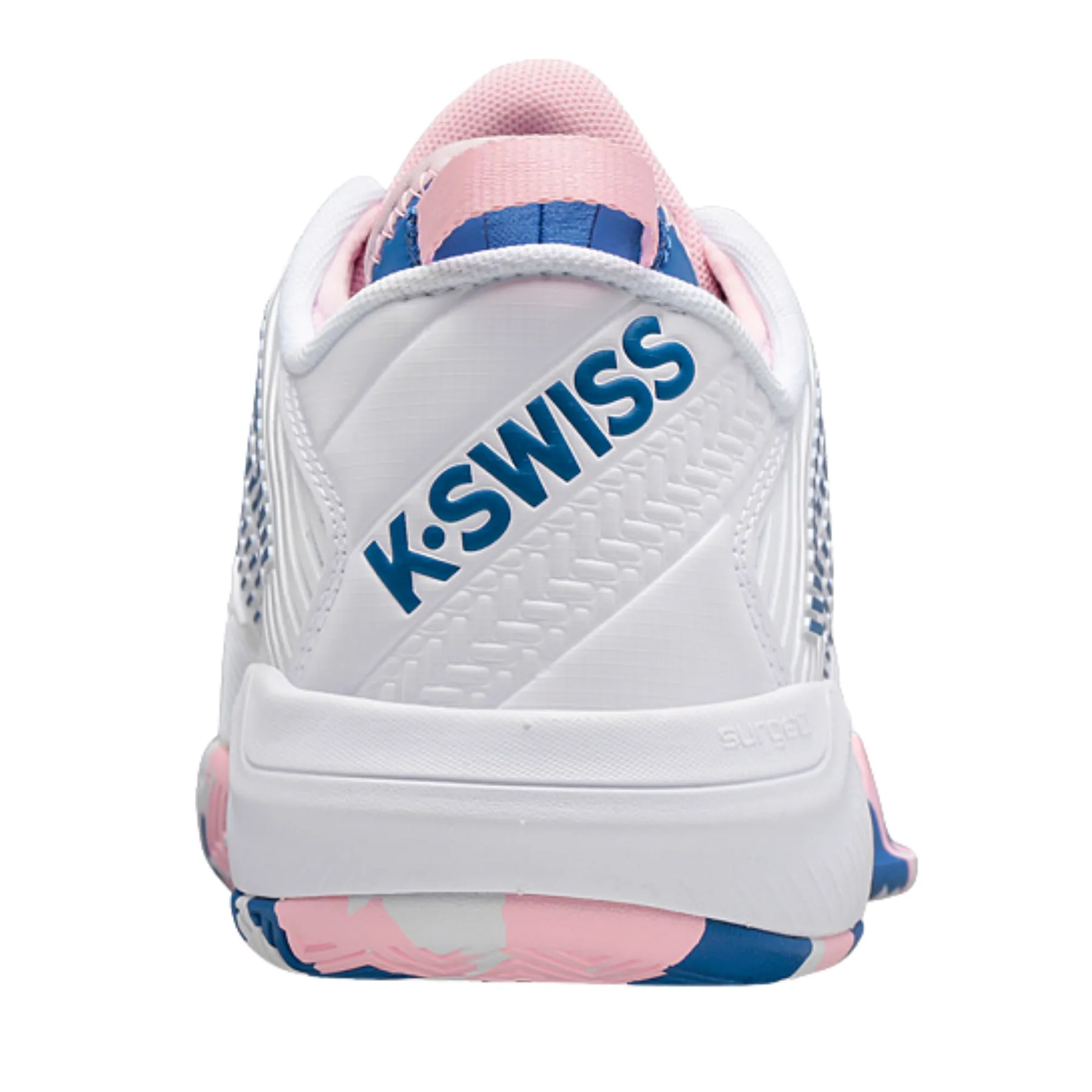 Comfort Trail K Swiss Hypercourt Supreme  Women Tennis Shoes - White/Star Sapphire/Orchard Pink