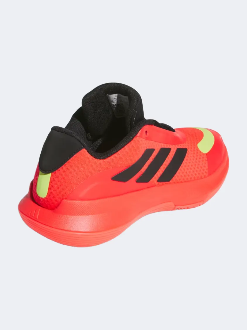 Adidas Legends Gs Basketball Shoes Red/Black/Lemon Cushioned Insole Lake Step