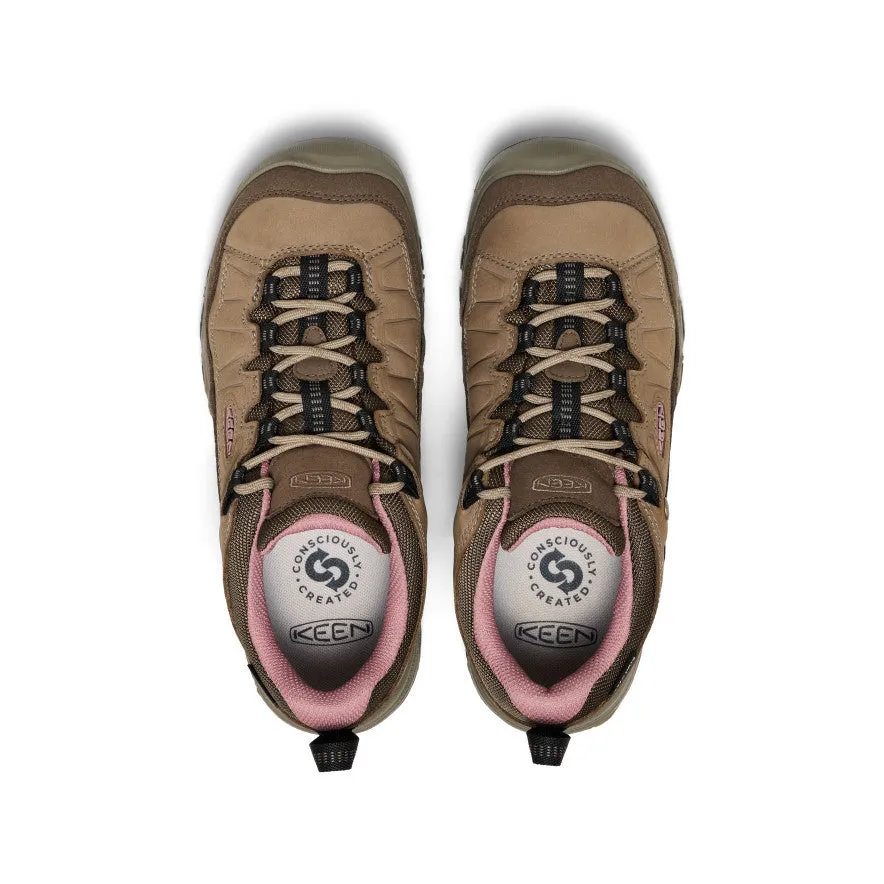 Women's Targhee IV Waterproof Hiking Shoe  |  Brindle/Nostalgia Rose Low-profile design supports a grounded feel for stability Leg Control