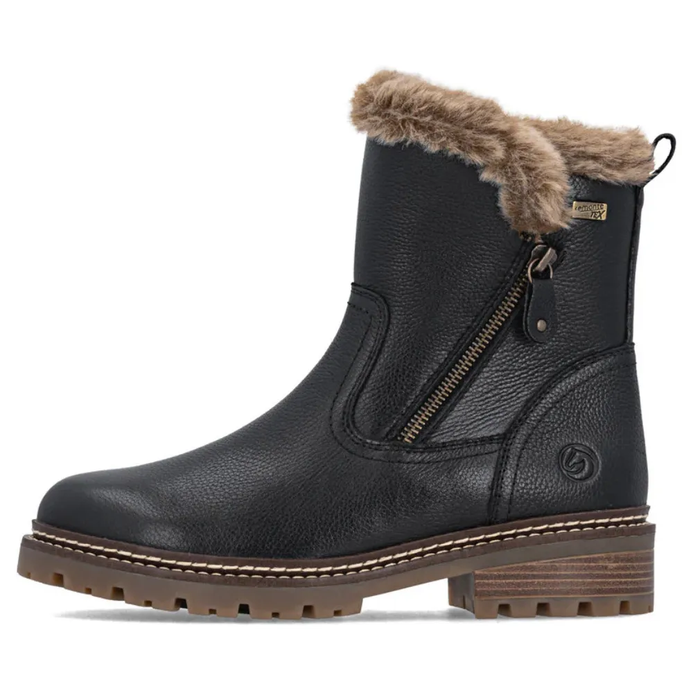 Cold Weather Performance Snow Steps Remonte Stewanie 83 Black Combination Boot (Women's)