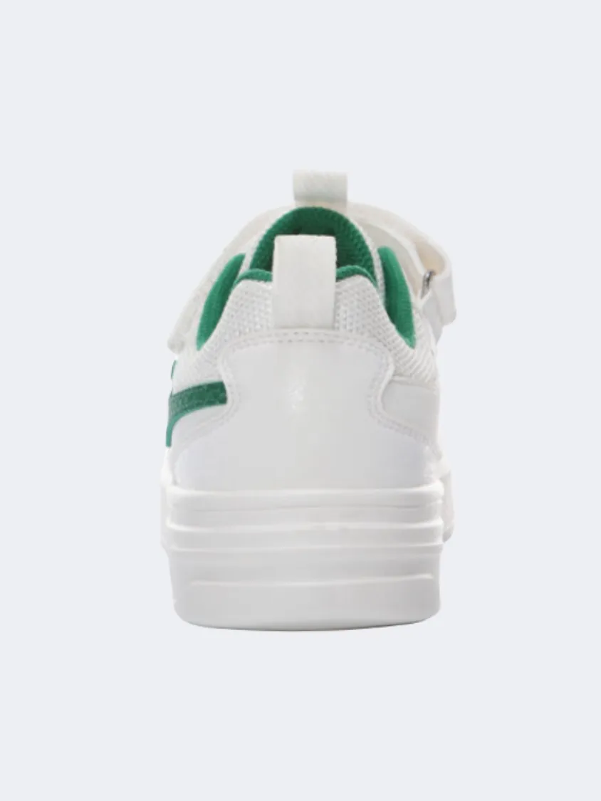 Erke Skateboard Gs Boys Lifestyle Shoes Light White/Green Story Glow