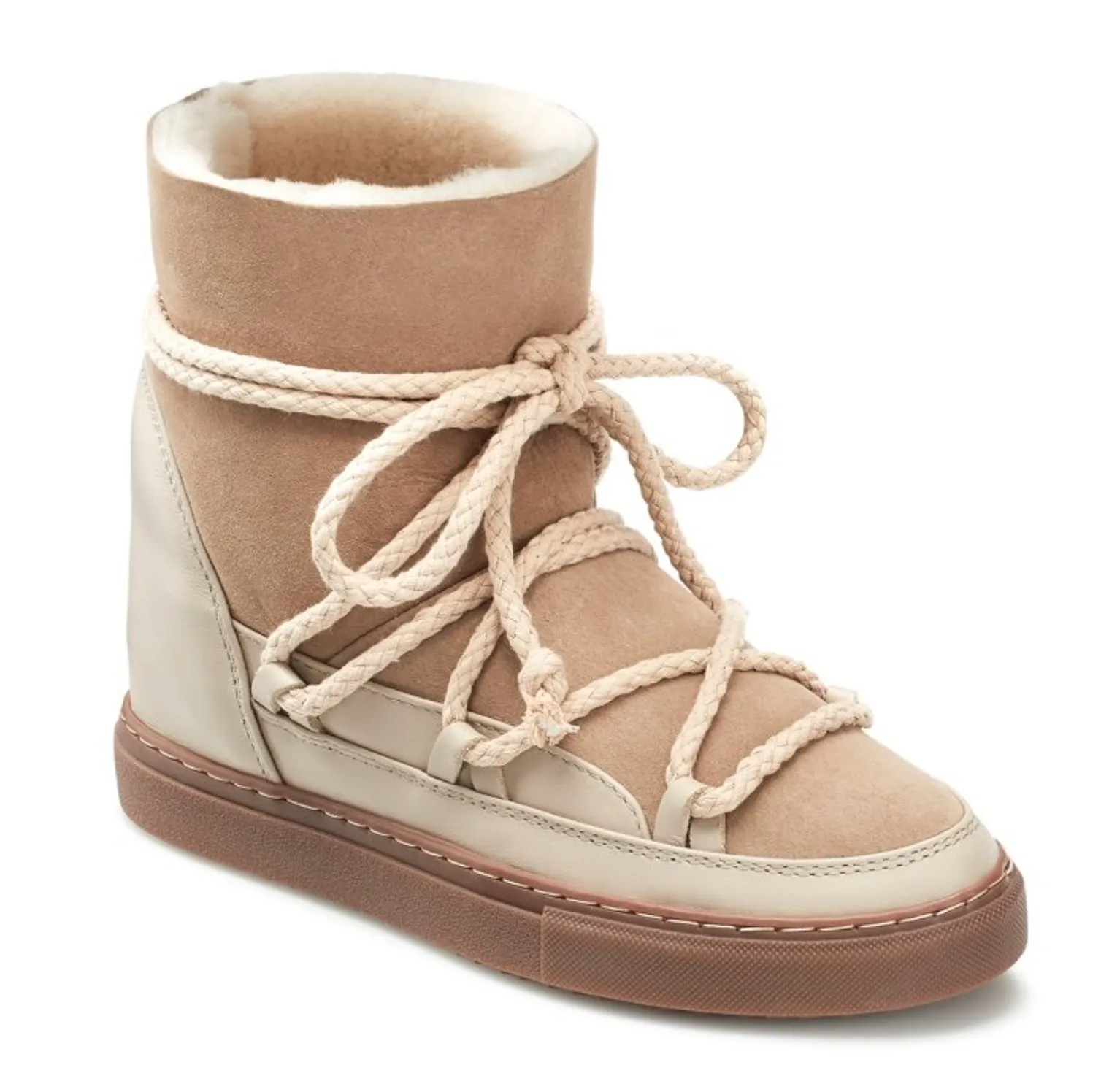 INUIKII Sneaker Classic WEDGE Beige Boots Winter Safety Gear Mountain Trek
