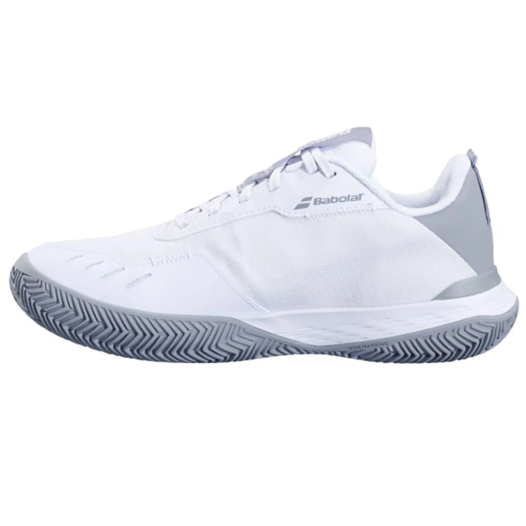 Babolat Sfx Evo Clay Women Tennis Shoes - White/Lunar Grey Stretch upper Leisure Activity