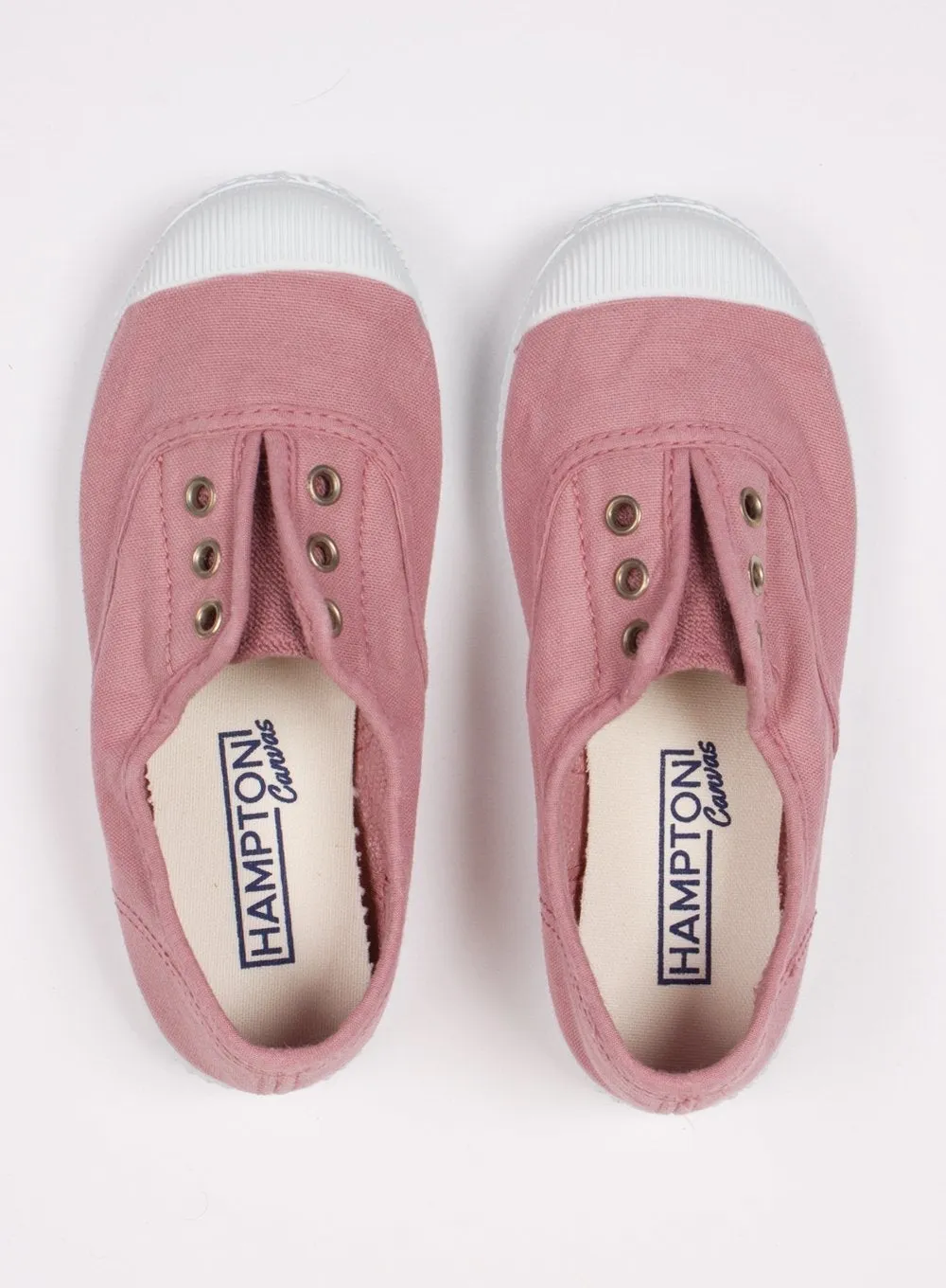 Hampton Canvas Plum Plimsolls in Rosa Cloud Soft Supportive Step