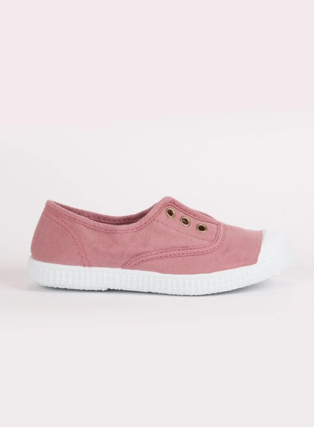 Hampton Canvas Plum Plimsolls in Rosa Snack Run