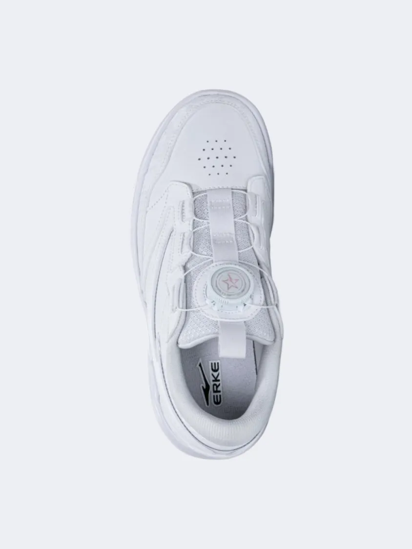 Erke Skateboard Kids-Boys Lifestyle Shoes White Hot Mood Comfort Ankle