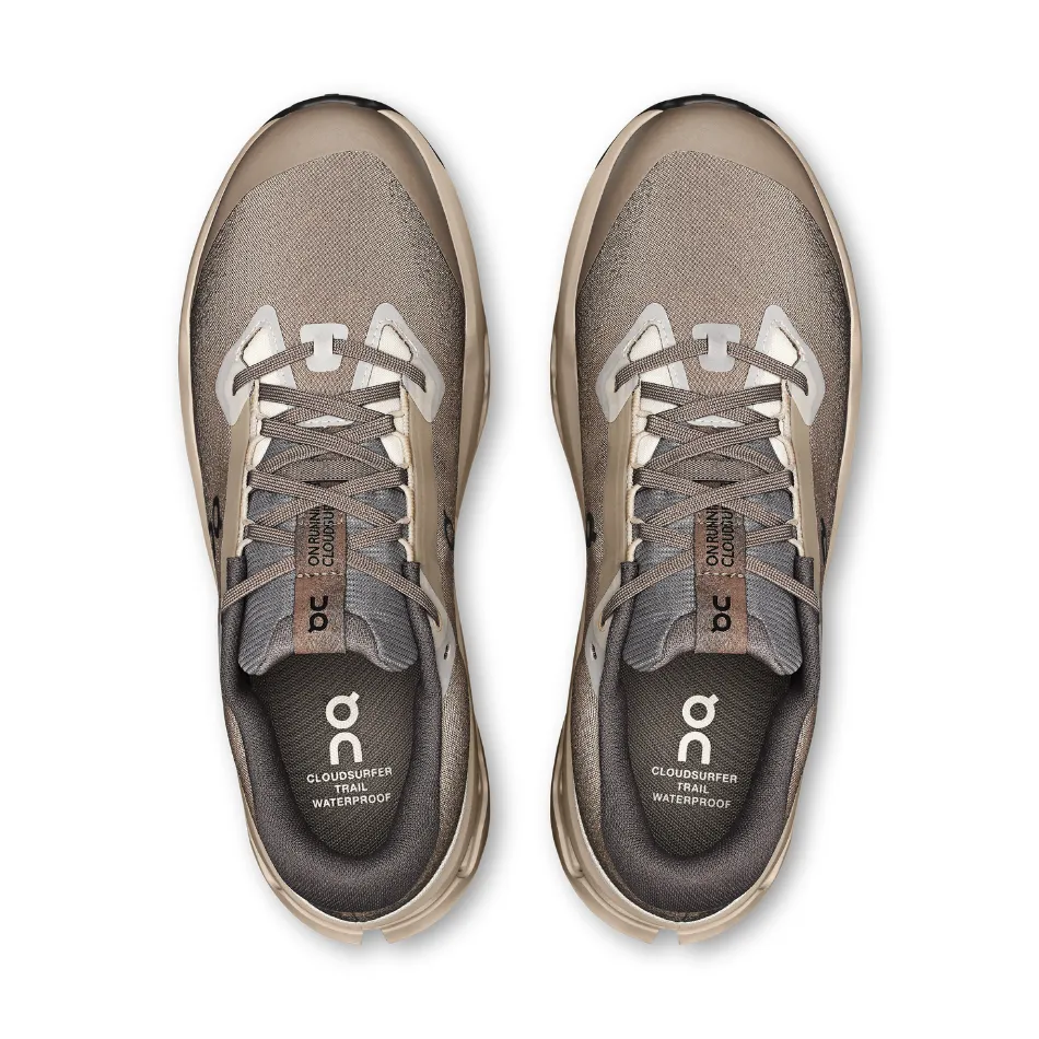 running in a chairlift area shoes urban - style shoes On Men's Cloudsurfer Trail 2 Waterproof Running Shoes in Cinder/Desert AW25