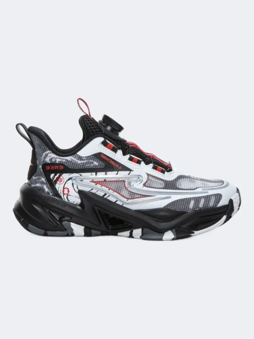 Removable insole Erke Kids-Boys Basketball Shoes White/Black