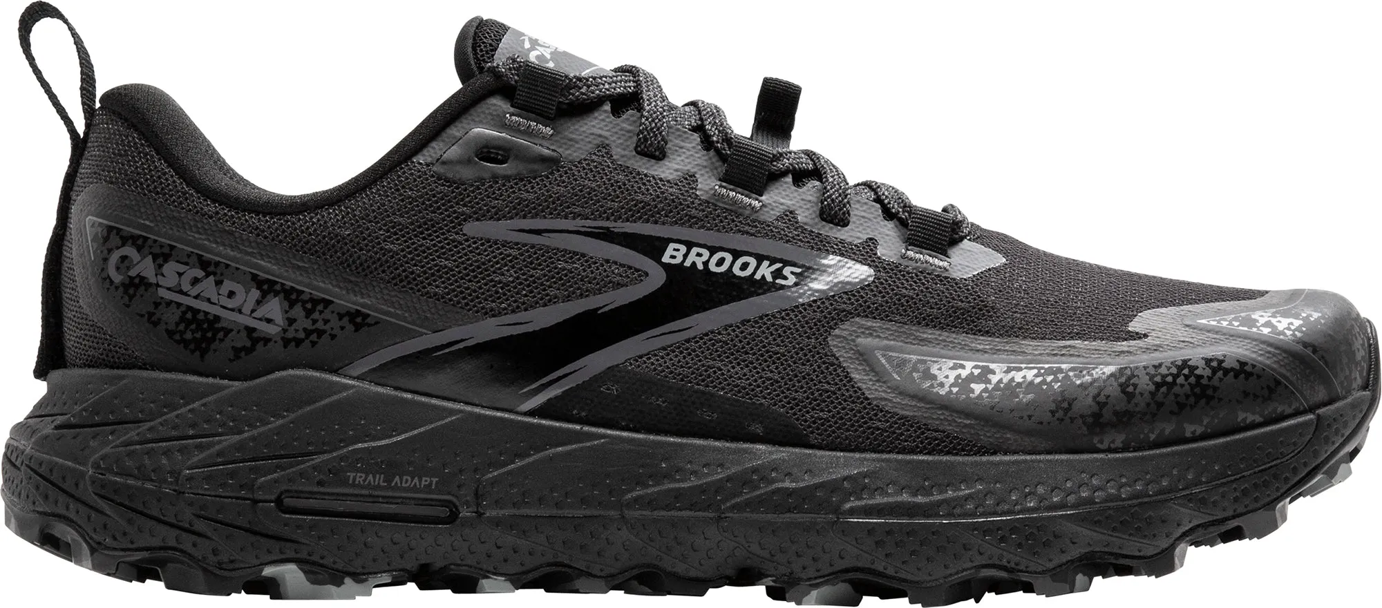 Stretch Sole Brooks Cascadia 18 Womens Trail Running Shoes - Black