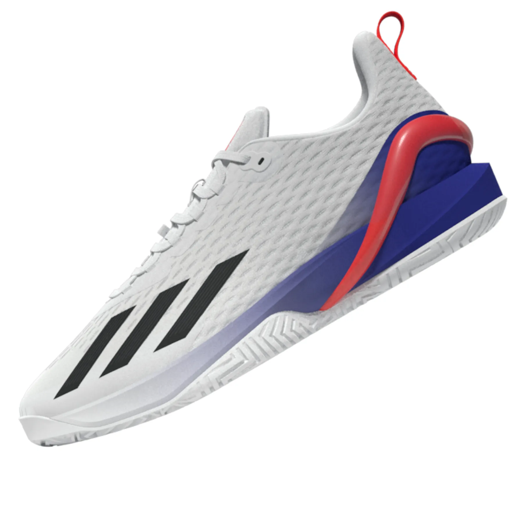 Rubber Outsole Adidas Performance Adizero Cybersonic Men  Tennis Shoes- Ftw White/Core Black/Solar Red