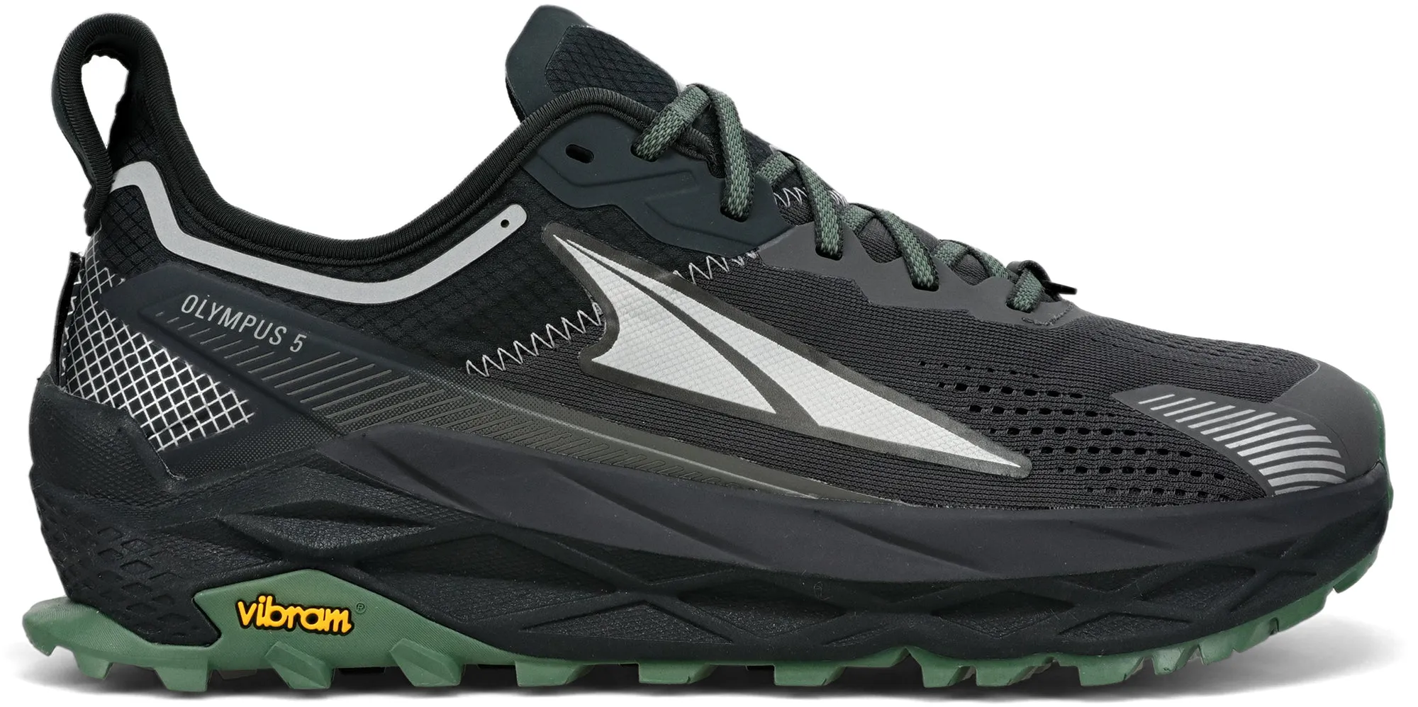 Altra Olympus 5 Mens Trail Running Shoes - Black Shape memory foam increases long-term support