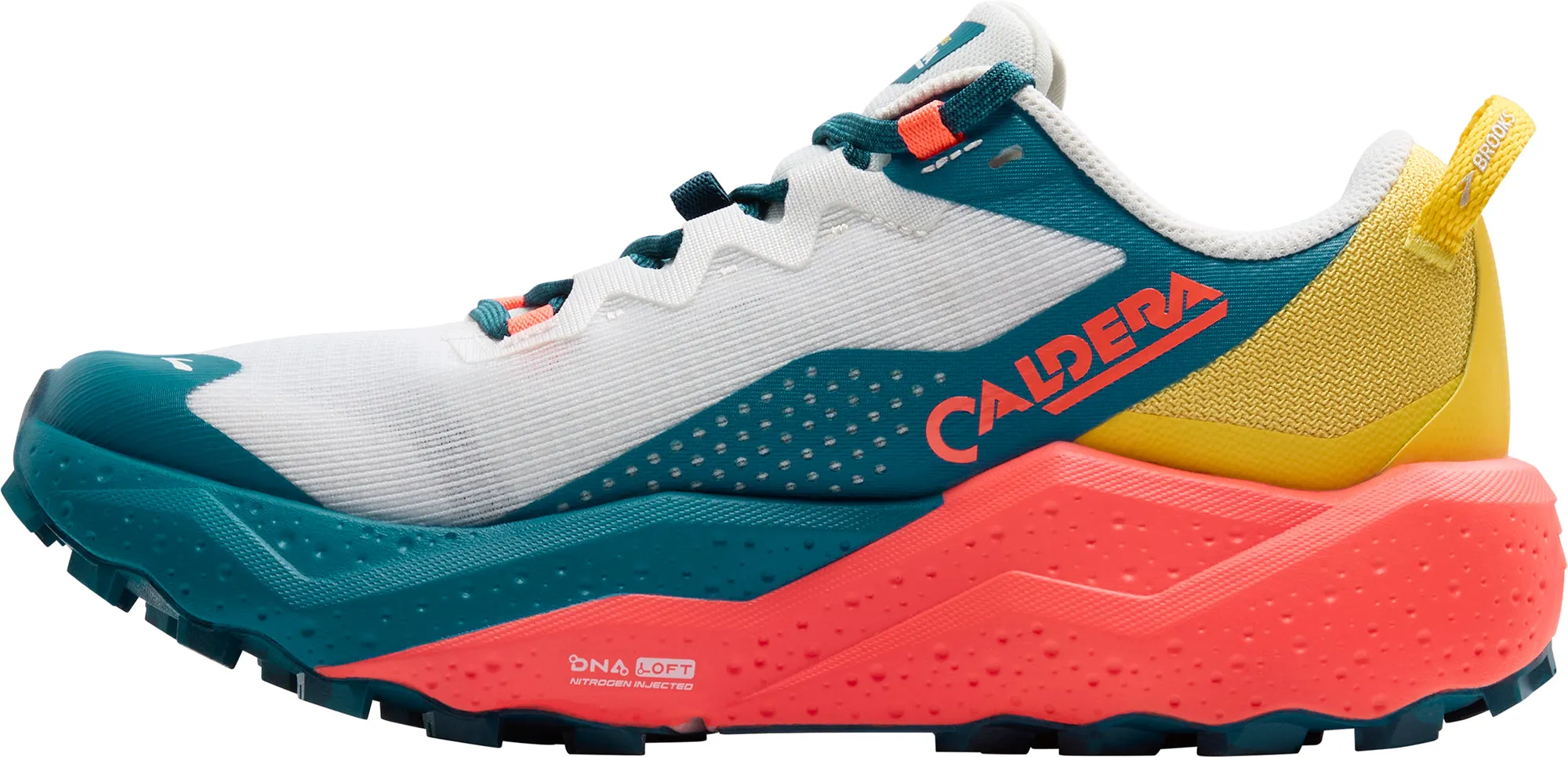 Sole flexibility supports diverse movement patterns Breathable Brooks Caldera 8 Womens Trail Running Shoes - White