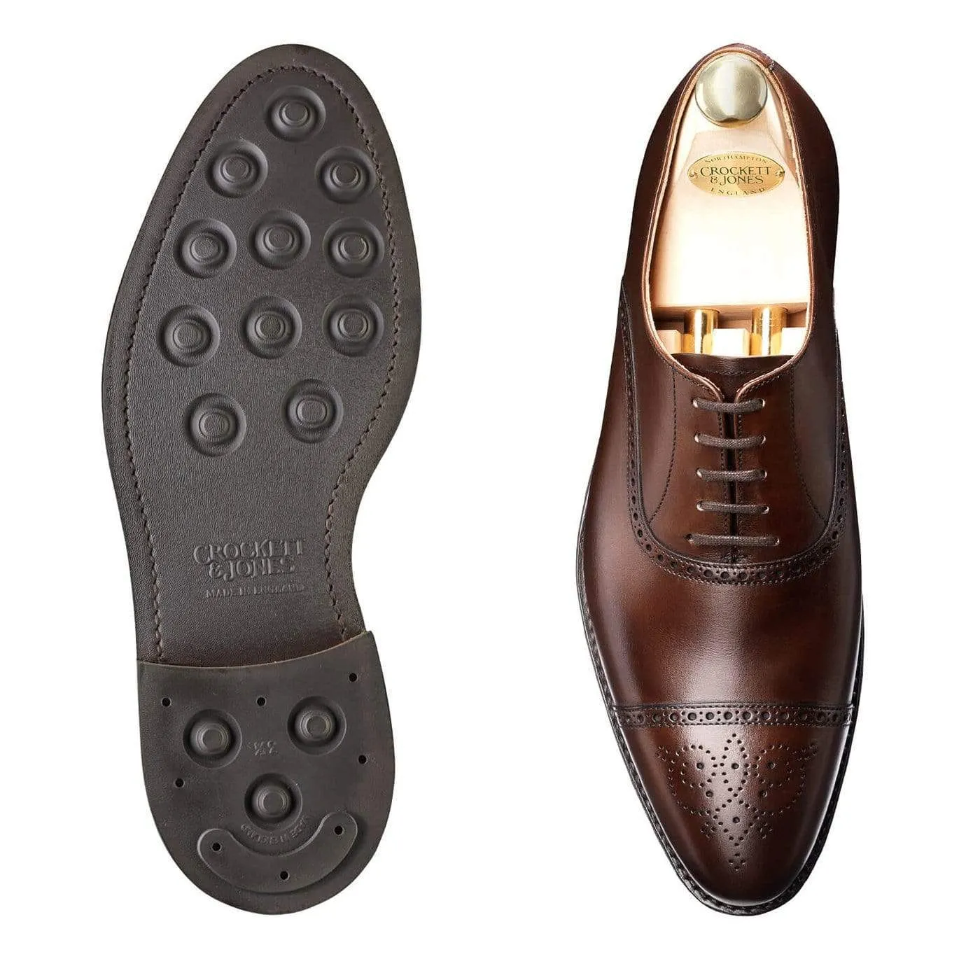 Malton Dark Brown Burnished Calf Premium Durability Leather Step Style